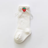 Girls' Stockings Korean Style Ins Bow Baby Princess Socks Long Tube Baby Calf Socks Spring And Autumn Children's Cotton Socks - Fashionner